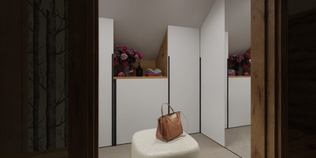 Projekt wnętrz domu jednorodzinnego - garderoba